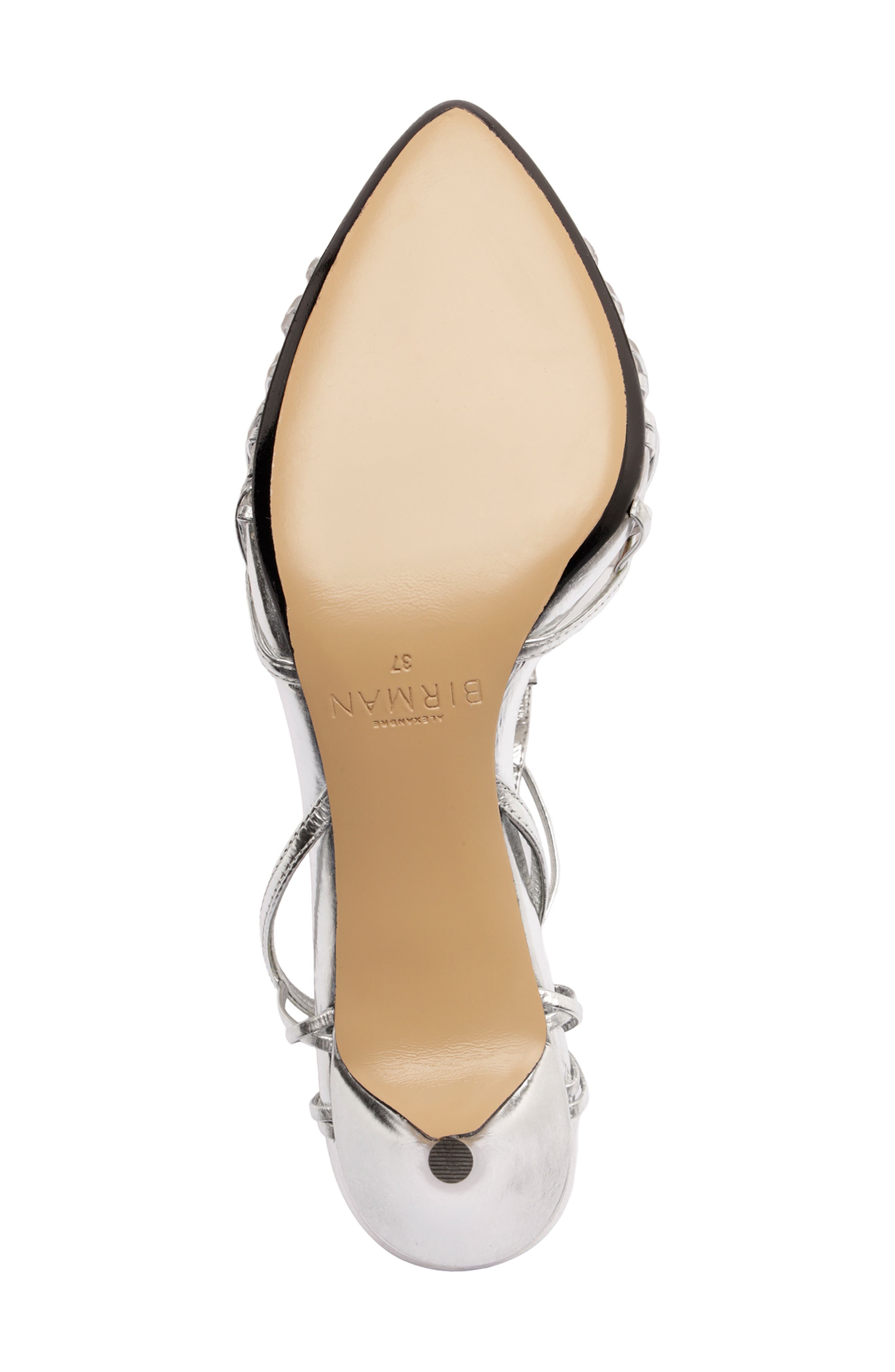 Alexandre Birman Solene Kitten Heel Cage Sandal, Alternate, color, Silver