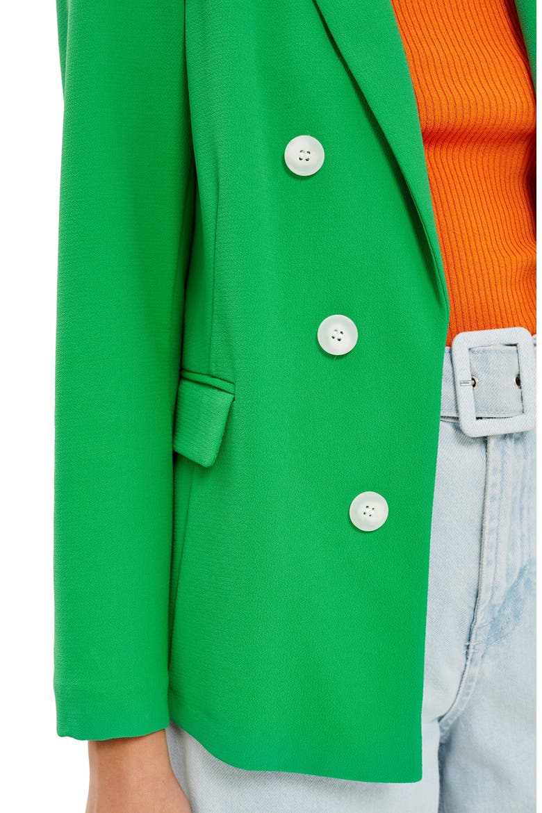 Bonded Double Breasted Jacket, Alternate, color, GREEN