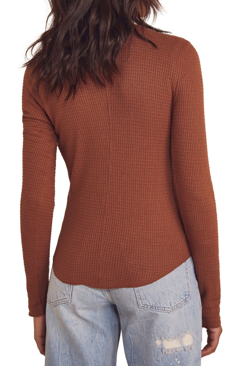 Free People One of The Girls Henley Top, Alternate, color, Glazed Ginger