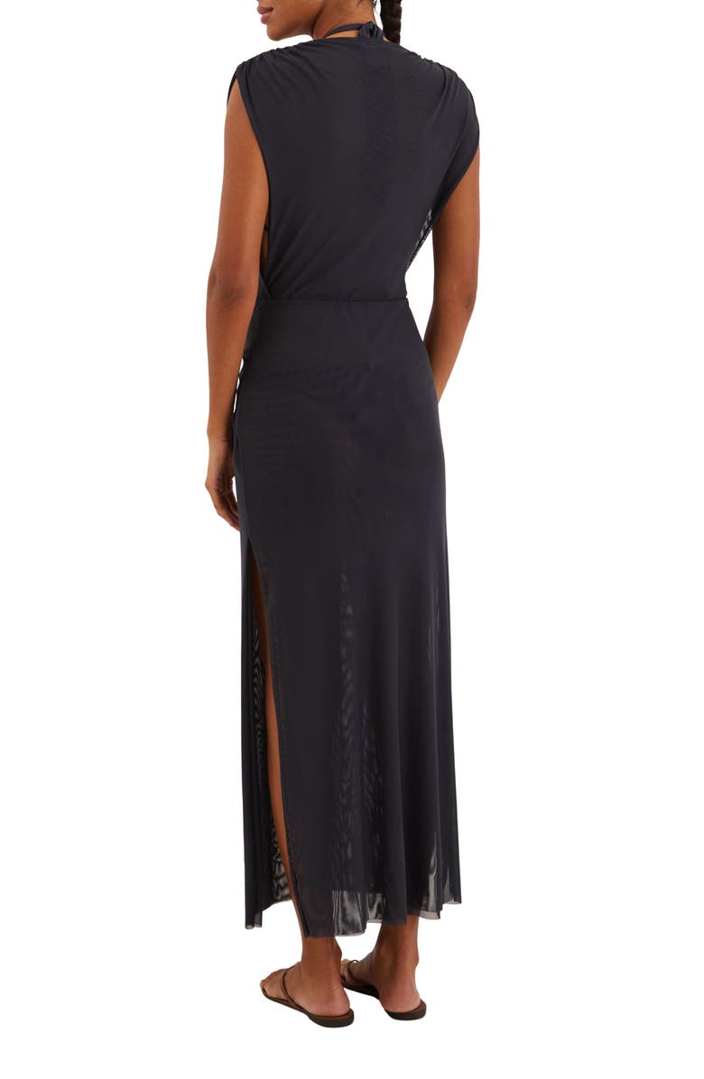 ViX Paula Hermanny Cindy Solid Mesh Cover-Up Dress, Alternate, color, Grey