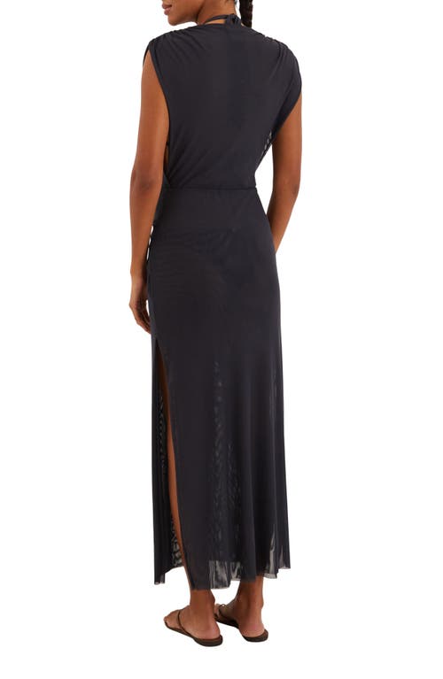 Vix Swimwear Cindy Solid Mesh Cover-up Dress In Grey