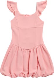 Zunie Kids' Flutter Sleeve Bubble Hem Party Dress