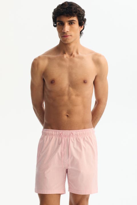 Seersucker swim shorts