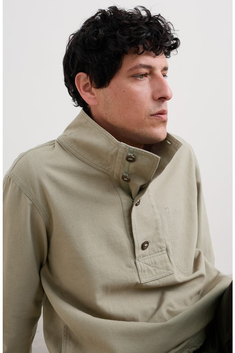 Clay Stone Organic Cotton Popover Jacket, Alternate, color, SILT
