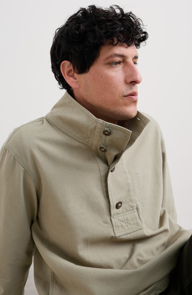 Seasalt Cornwall Clay Stone Organic Cotton Popover Jacket, Alternate, color, Silt