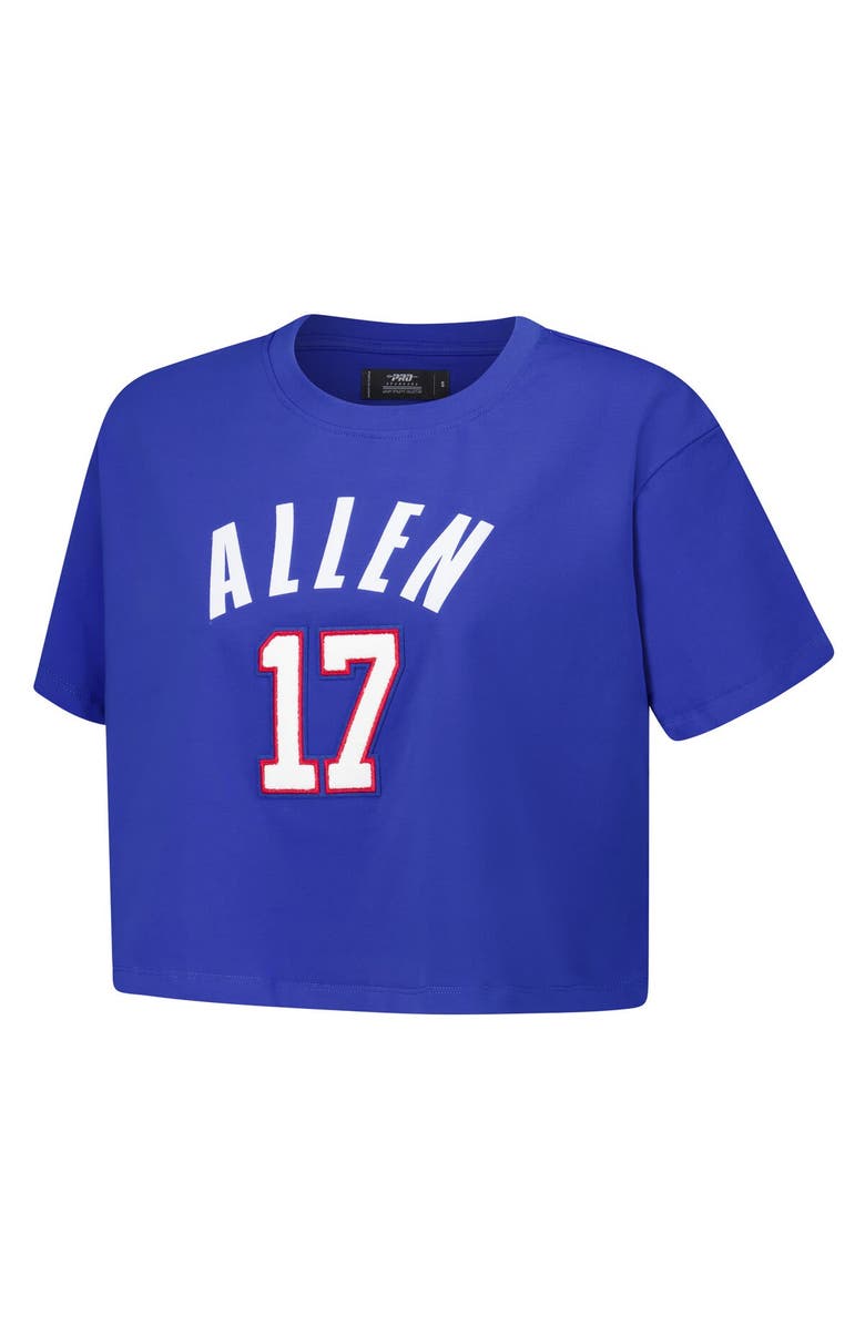 PRO STANDARD Women's Pro Standard Josh Allen Royal Buffalo Bills Player Name & Number Cropped Boxy T-Shirt, Alternate, color, 