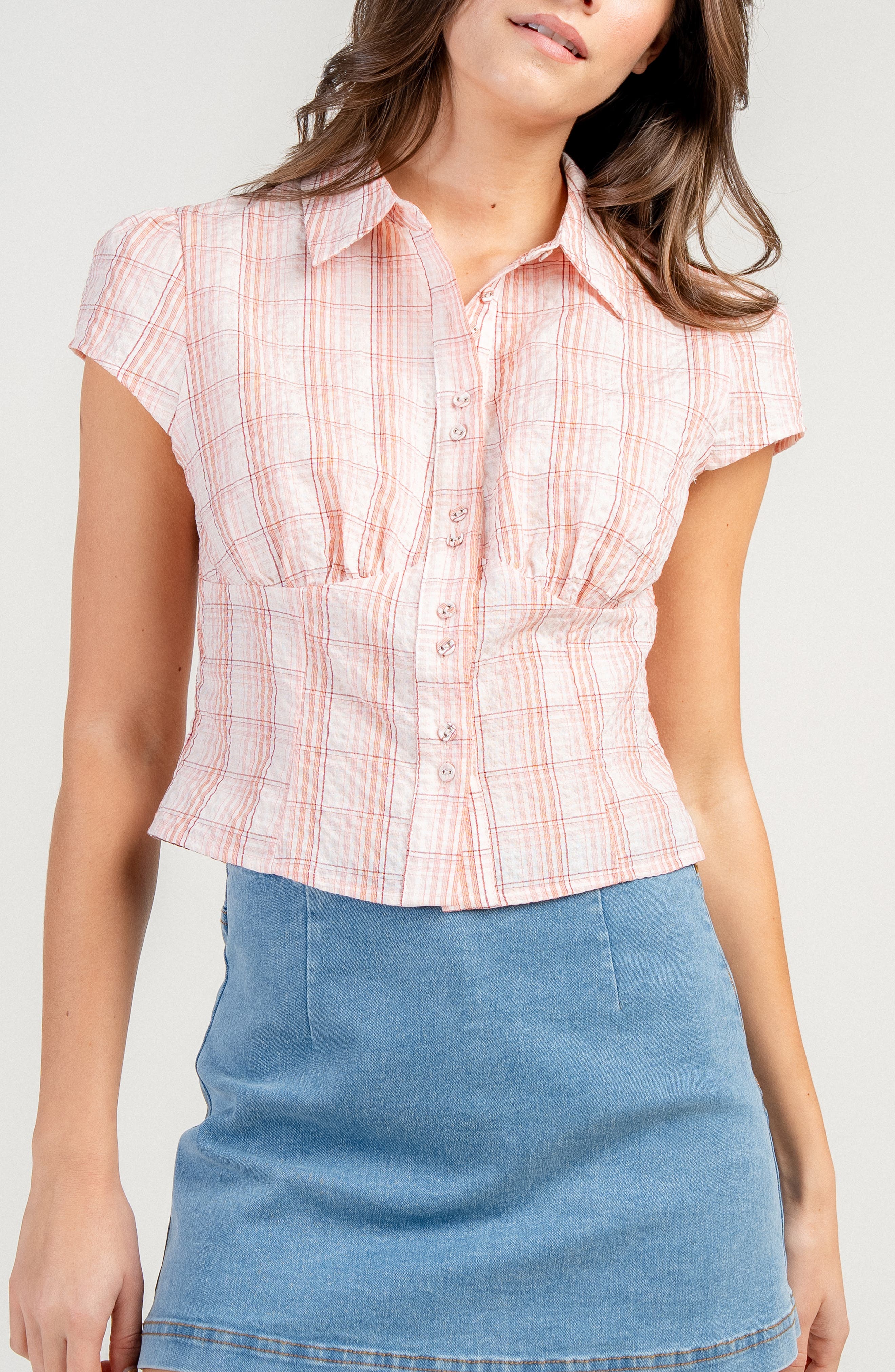 Beivy Textured Cotton Button-Up Shirt