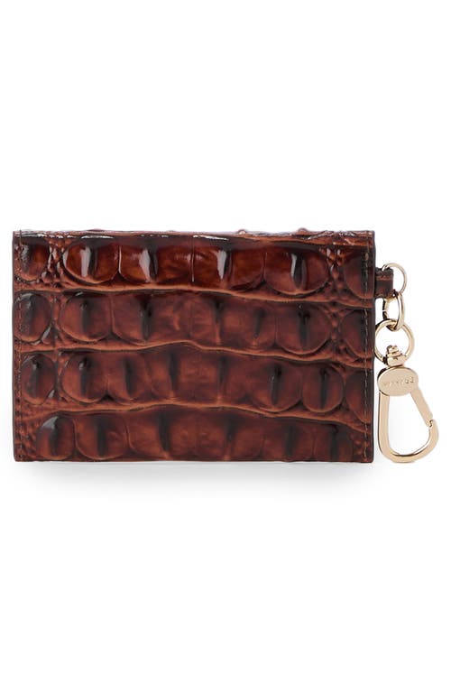 Brahmin Ricki Croc Embossed Leather Card Case