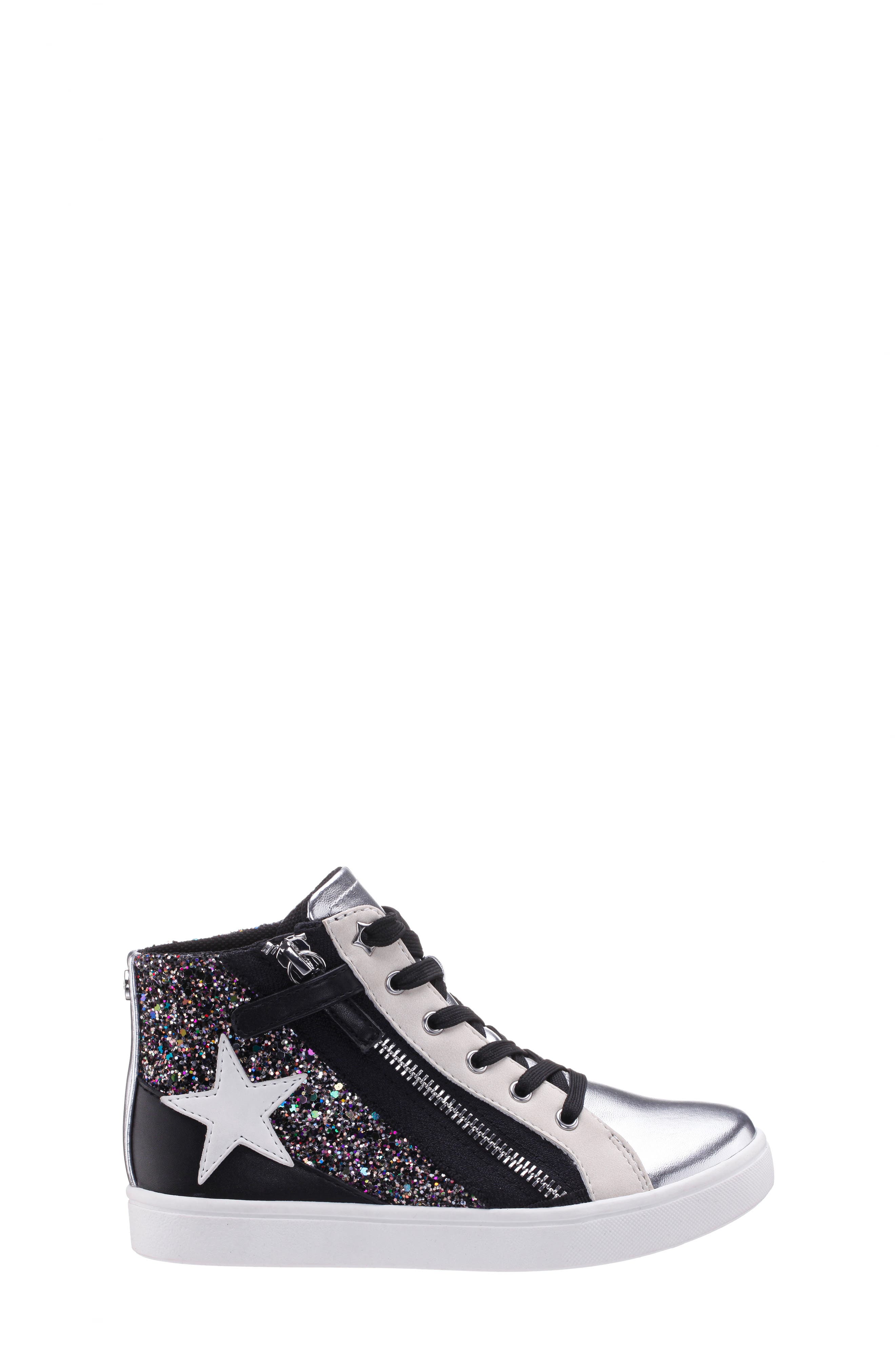 Nina Kids' Yuti High Top Sneaker, Alternate, color, Multi Glitter
