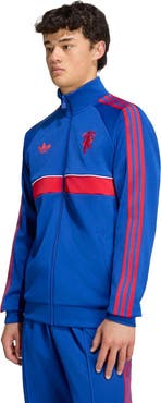 adidas Originals Men's adidas Originals Royal Manchester United OG 2.0 Icon Full-Zip Track Jacket
