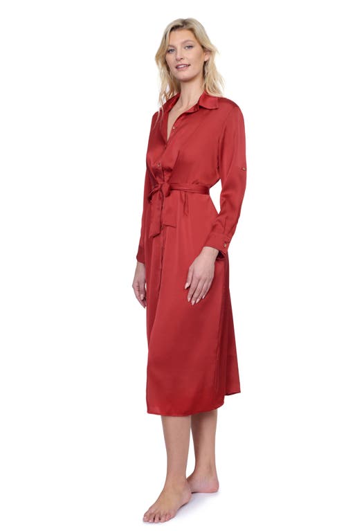 Shop Gottex Monte Carlo Shirt Dress In Paprika