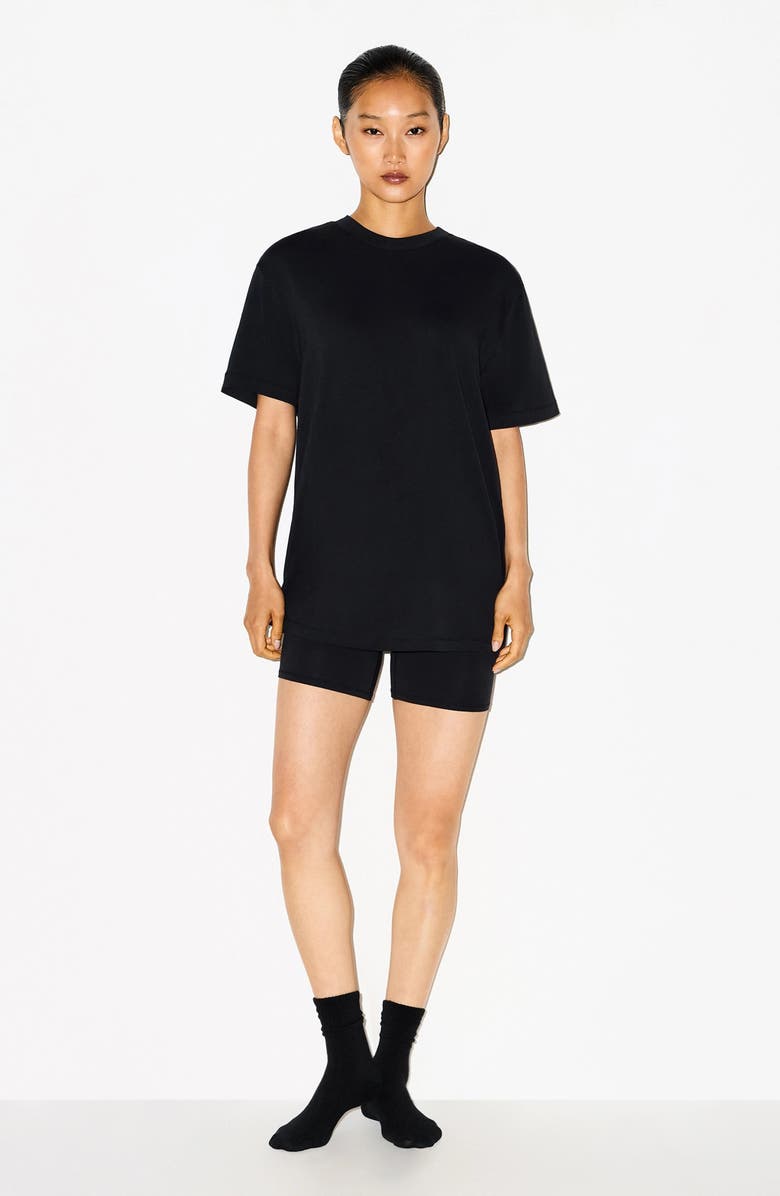 SKIMS Boyfriend T-Shirt, Alternate, color, Onyx