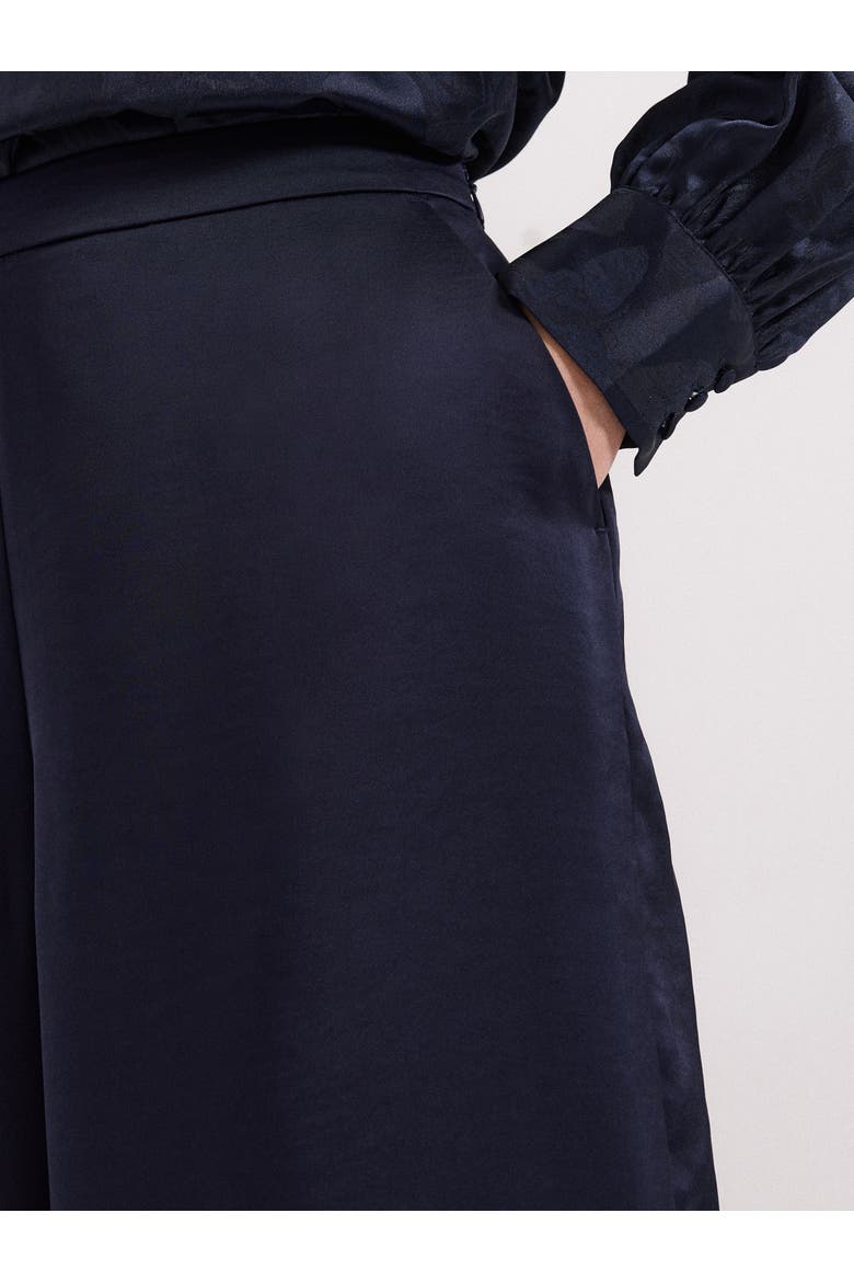 Beccy Satin Trouser, Alternate, color, Navy