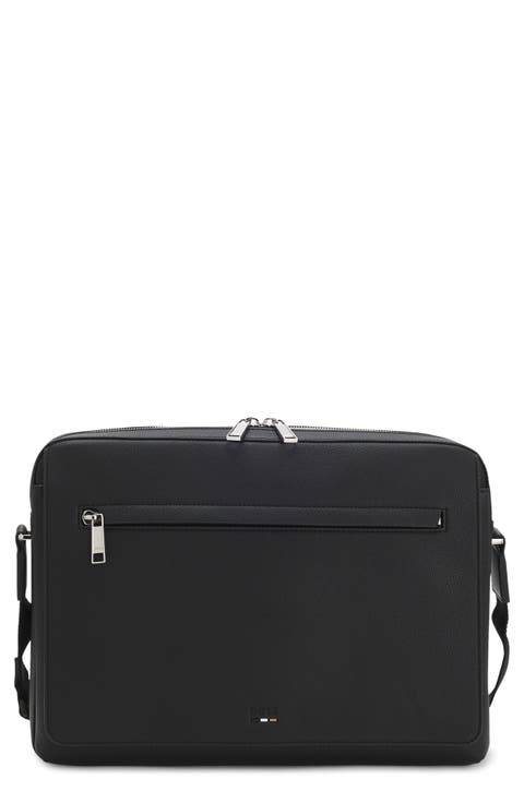 Ray Faux Leather Messenger Bag