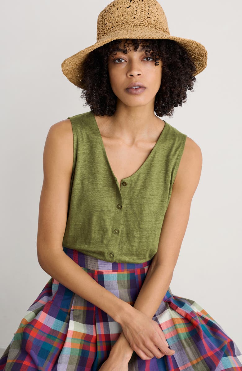 Seasalt Cornwall Carn Glaze Linen Vest, Alternate, color, 