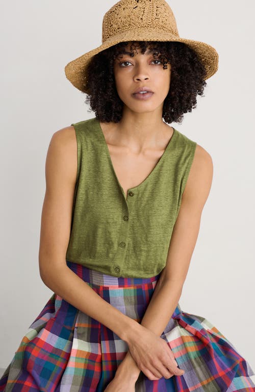 Seasalt Cornwall Carn Glaze Linen Vest In Green