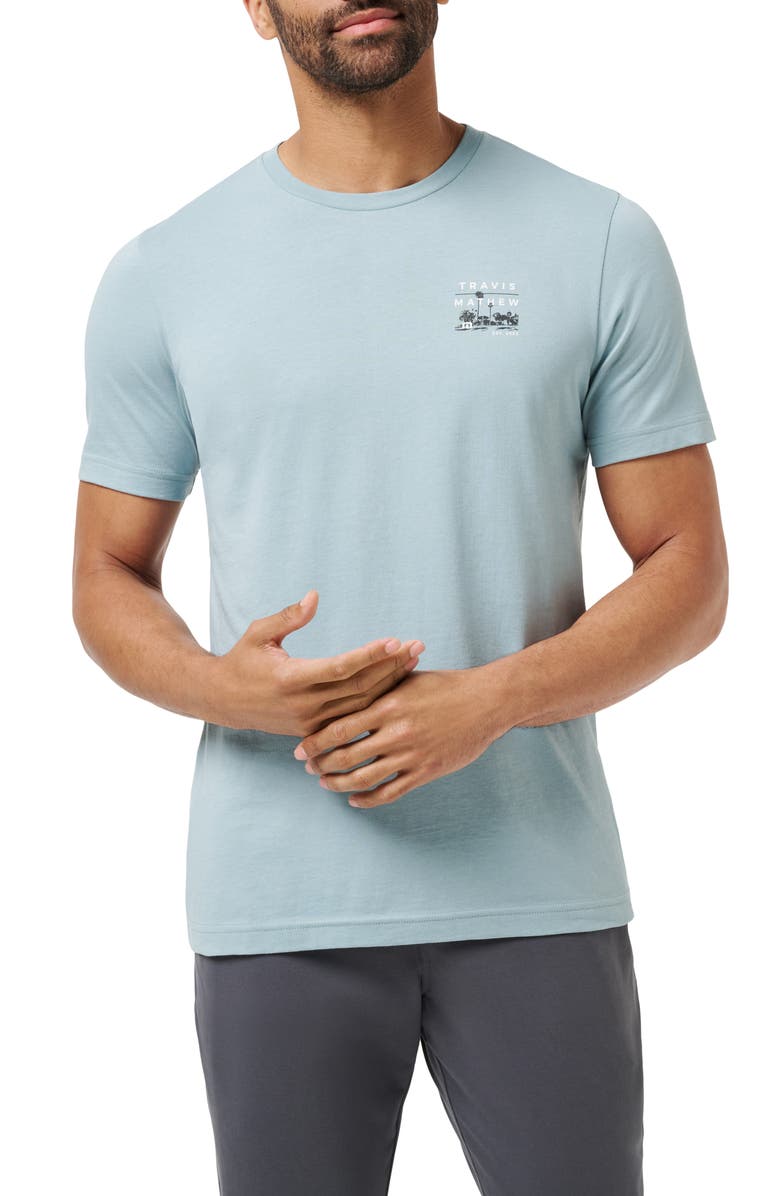 TravisMathew Seaside Spa Day Graphic T-Shirt, Main, color, Arona