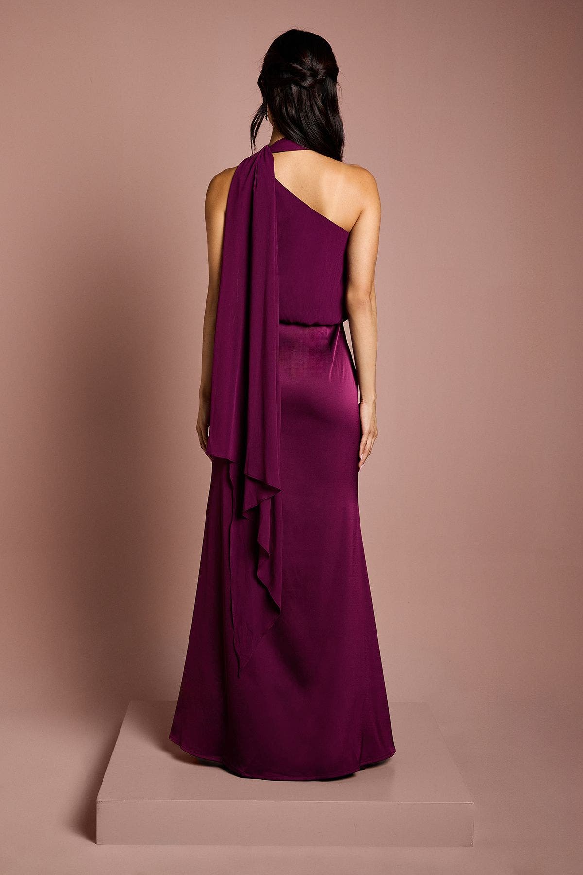 One Shoulder Maxi Bridesmaid Dress - image 2