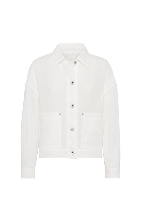 Brunello Cucinelli Monili Organza-jacke Mit Kettendetail