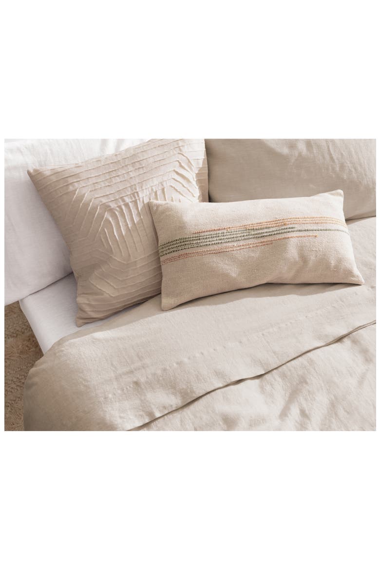 Linen & Cotton Duvet Cover, Alternate, color, WHITE