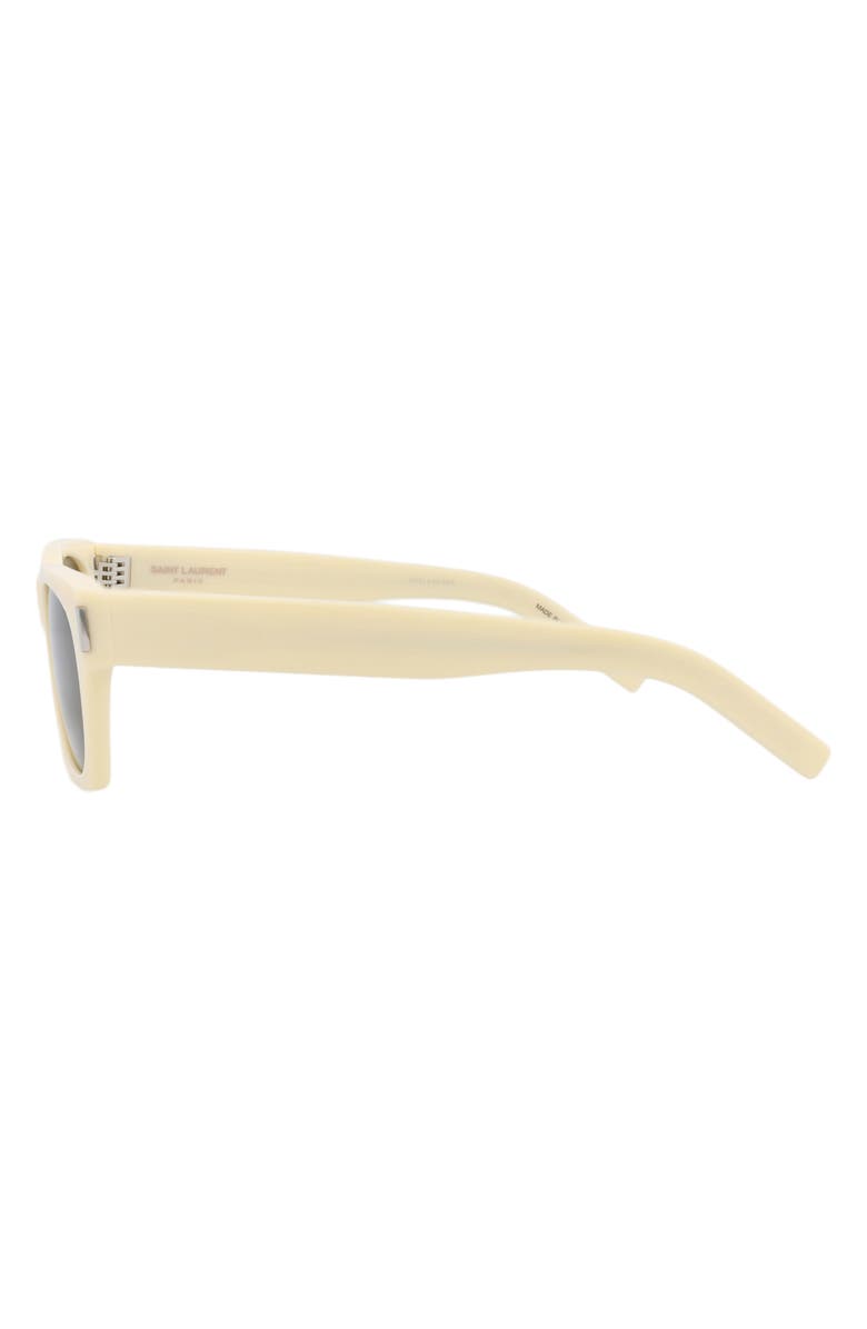 Saint Laurent 54mm Square Sunglasses, Alternate, color, Ivory Ivory Grey