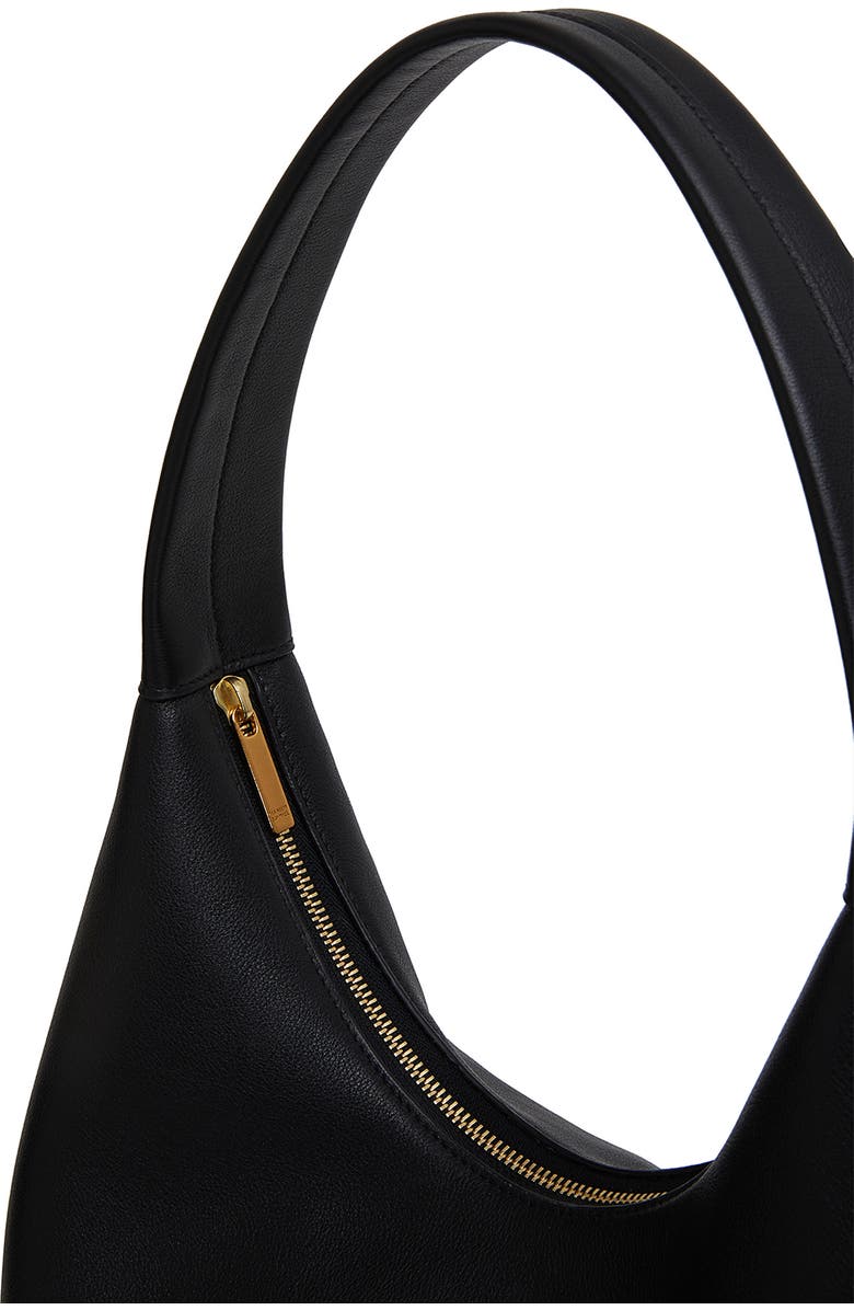 Mansur Gavriel Mini Candy Leather Hobo Bag, Alternate, color, Black