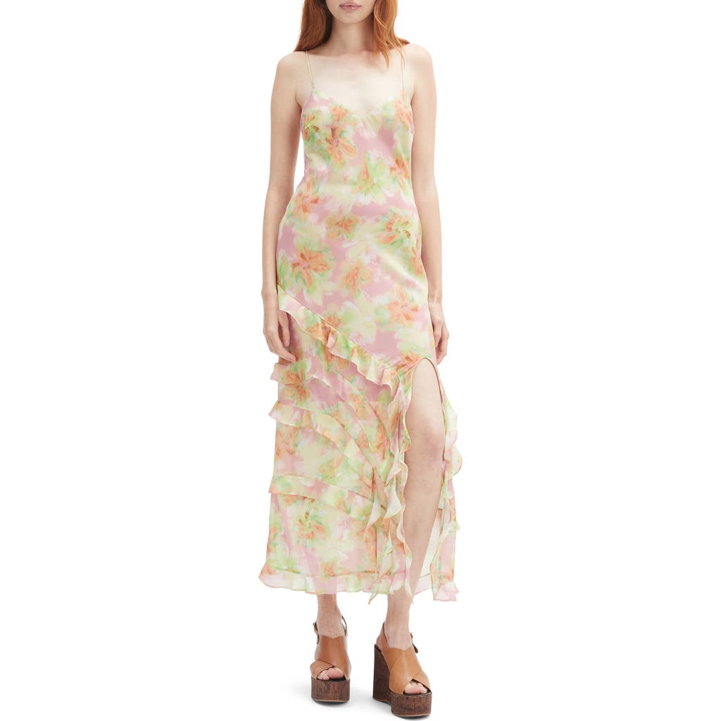 Shop Bardot Cantara Ruffle Trim Maxi Dress