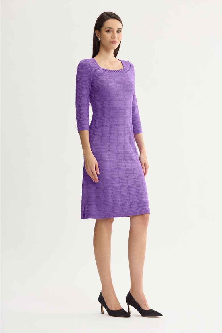 Textured Soft Knit Sheath Dress, Alternate, color, Sunset Purple