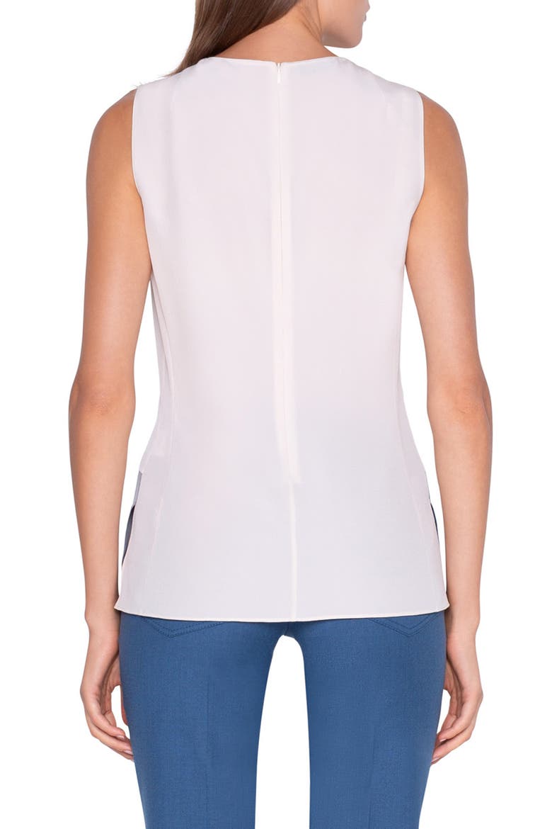 Pittura Patchwork Sleeveless Silk Blouse, Alternate, color, MULTICOLOR