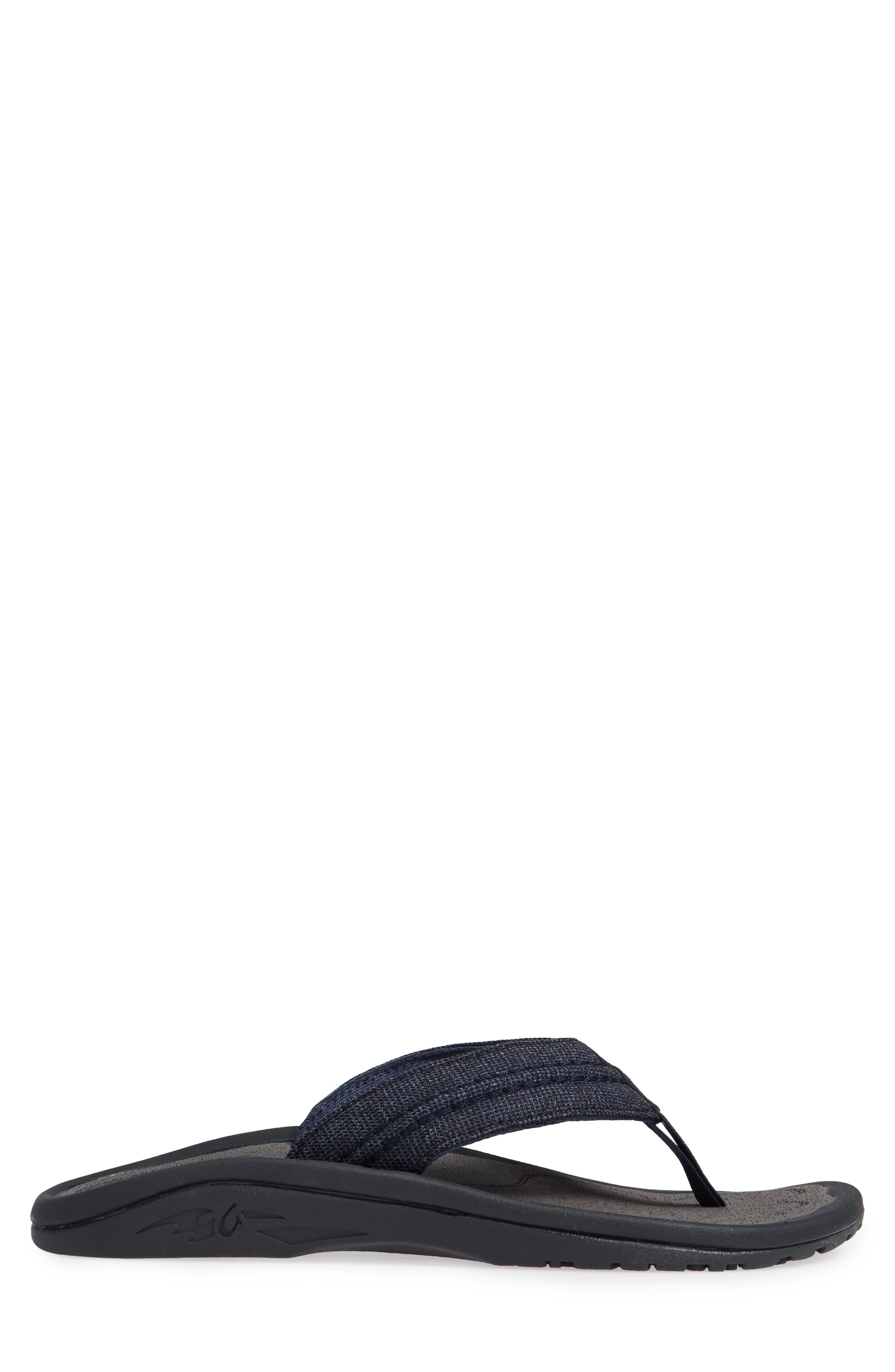 Hokua Mesh Flip Flop, Alternate, color, NIGHT/ CHARCOAL TEXTILE