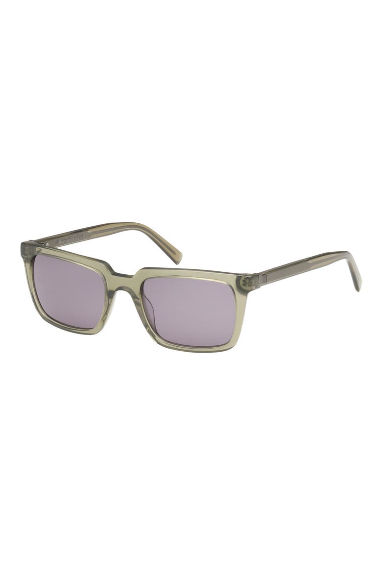 52mm Rectangular Sunglasses, Alternate, color, SHINY LIGHT GREEN / SMOKE