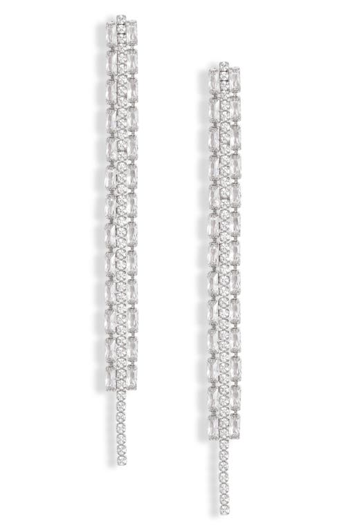 NORDSTROM NORDSTROM CUBIC ZIRCONIA LINEAR DROP EARRINGS 
