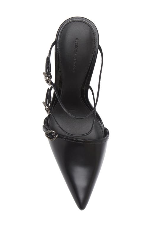 Rebecca Minkoff Buckle Pointed Toe Mule In Black