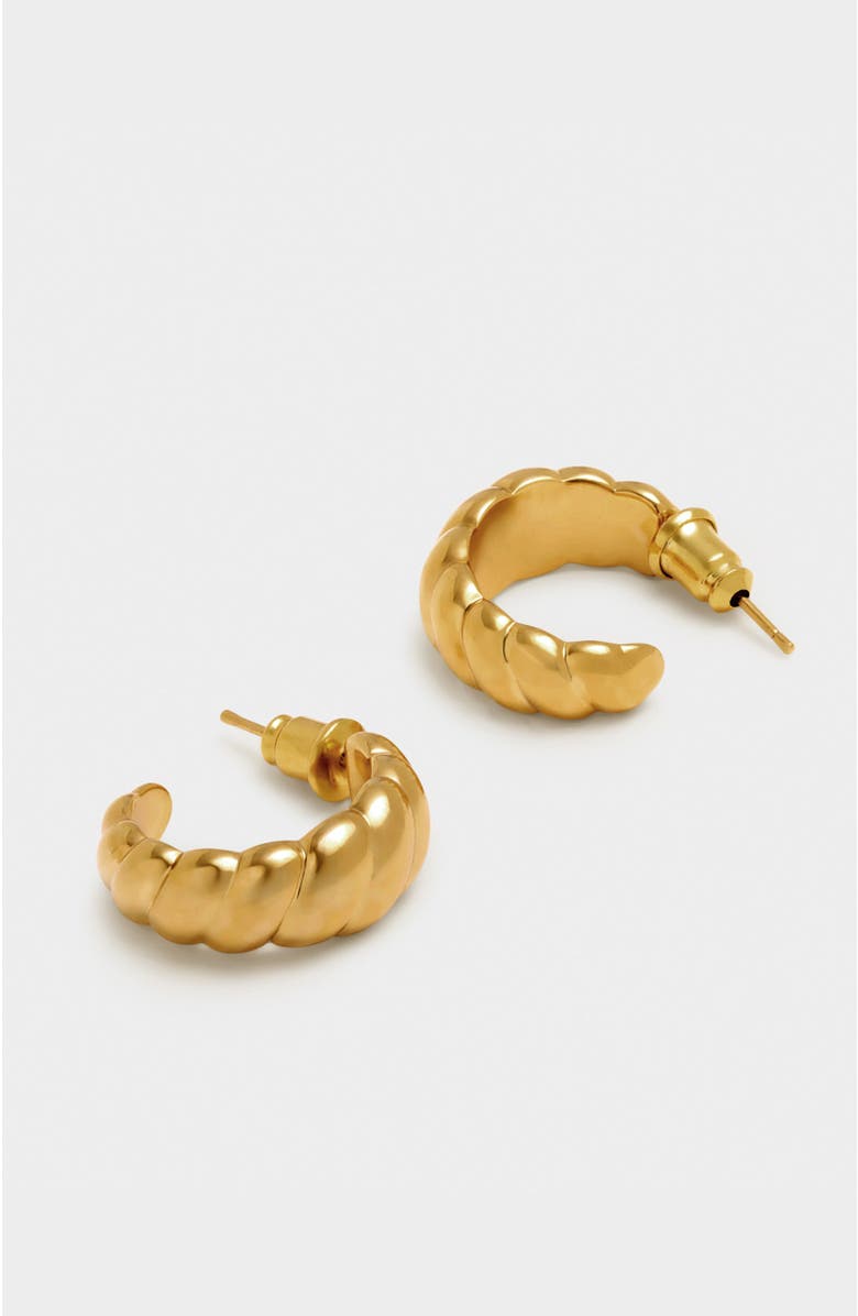 Katie Loxton Harper Twist Hoop Earrings, Alternate, color, Gold Coated