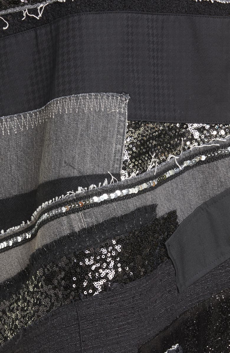 Junya Watanabe Asymmetric Mixed Media Skirt, Alternate, color, 