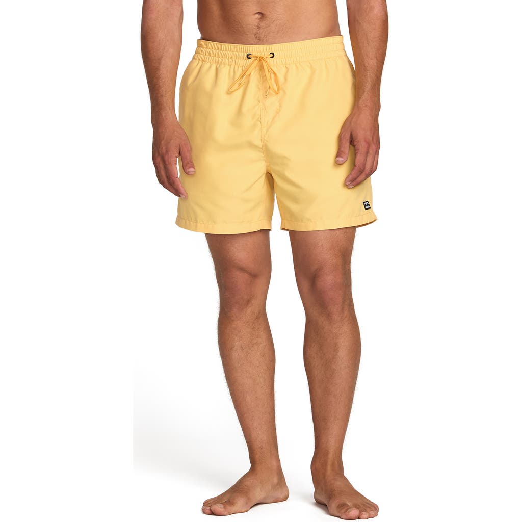 Billabong All Day Layback Swim Trunks In Yellow
