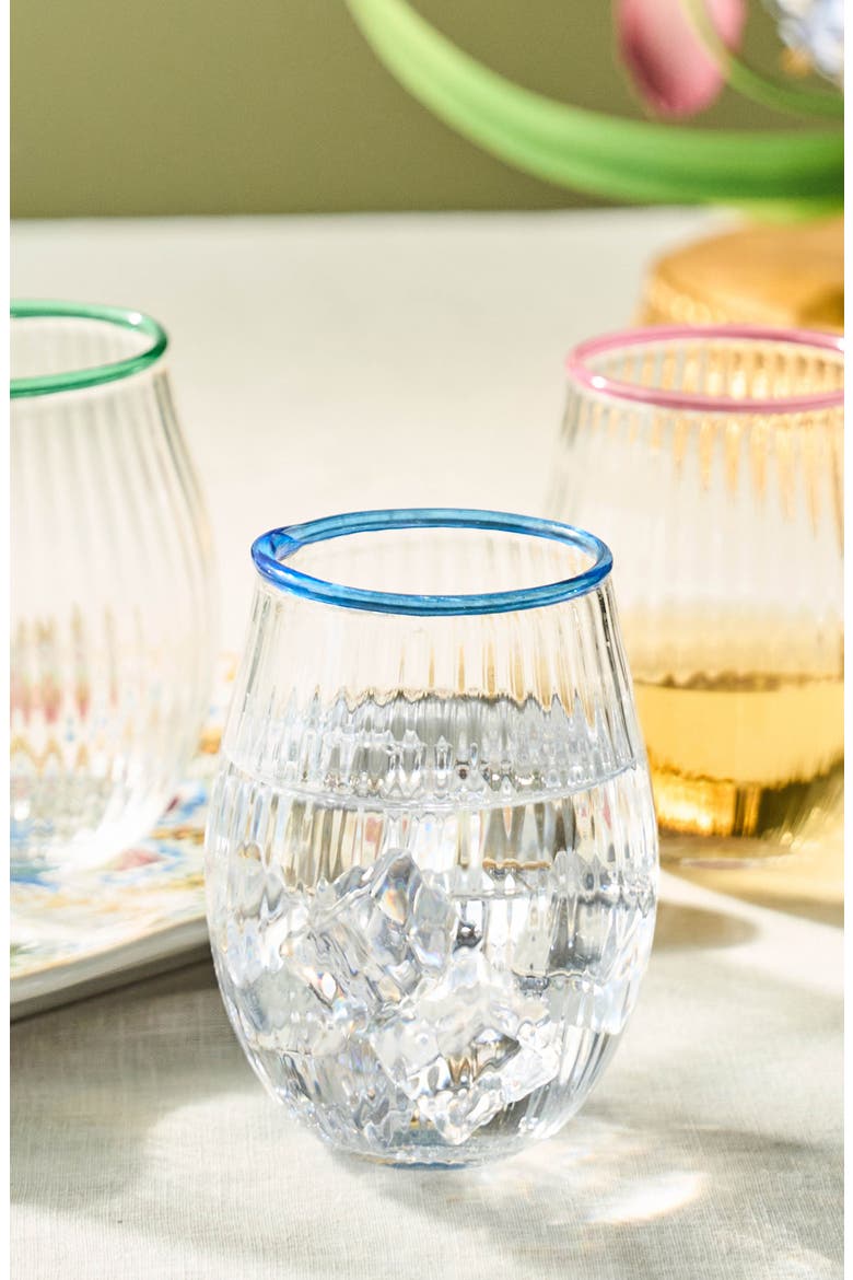 Nell Stemless Wine Glass, Alternate, color, CHAMBRAY