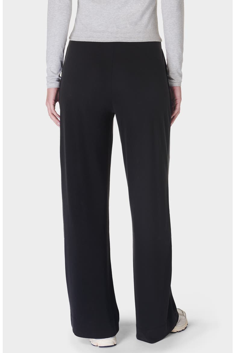 At Ease Pleated Wide Leg Pants, Alternate, color, BLACK
