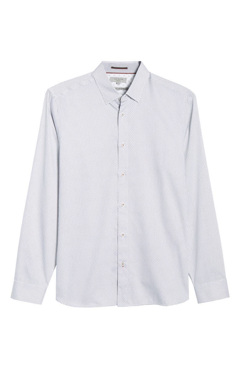 Ted Baker London Subik Slim Fit Geo Print Sport Shirt, Alternate, color, 