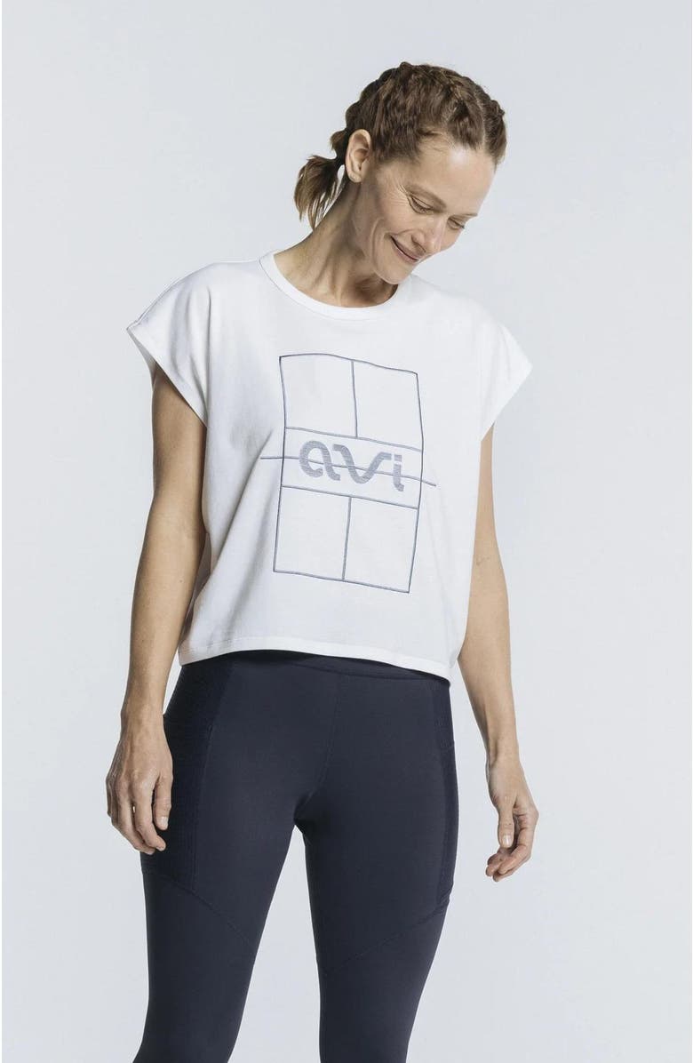 AVI Pickleball Top, Alternate, color, White Lotus