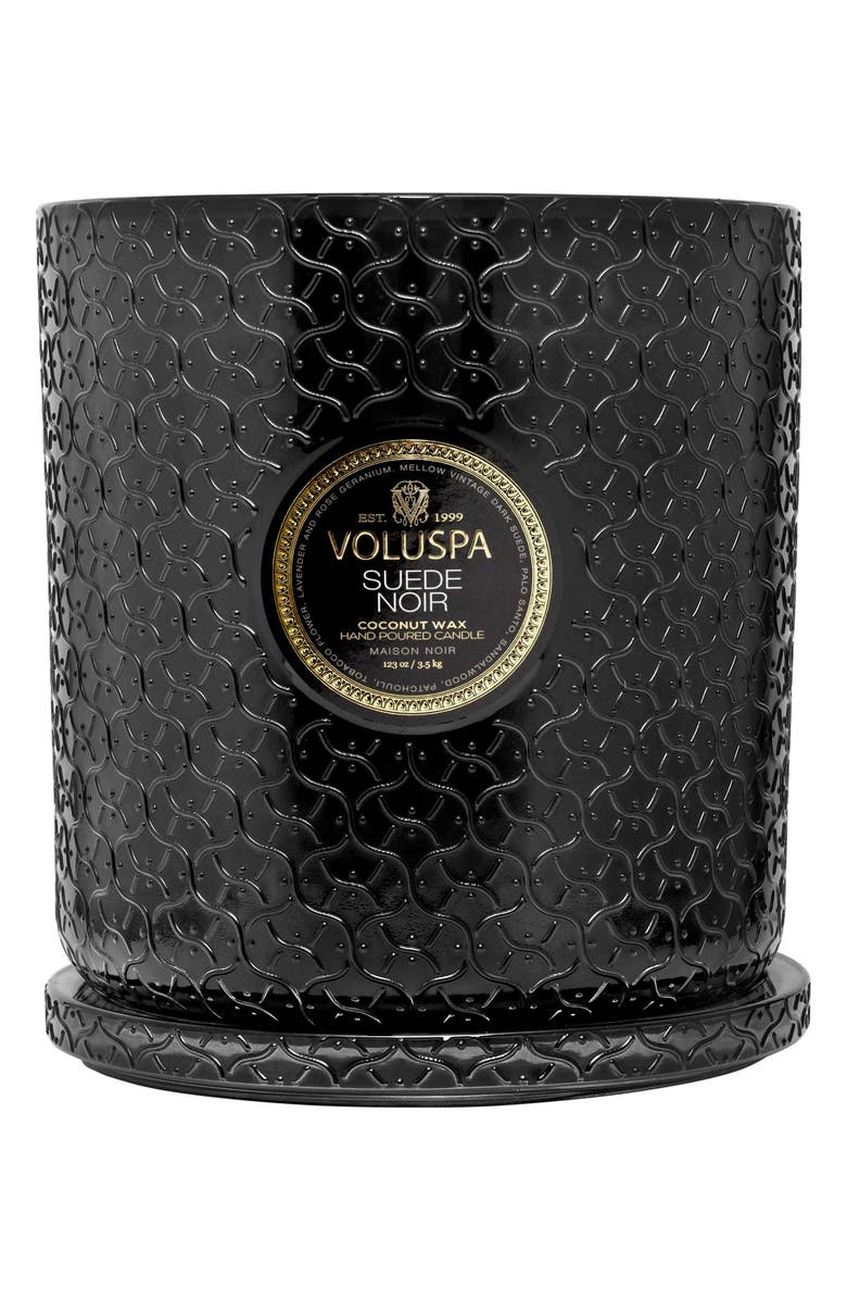 Voluspa Suede Noir 5-Wick Hearth Candle, Alternate, color, 