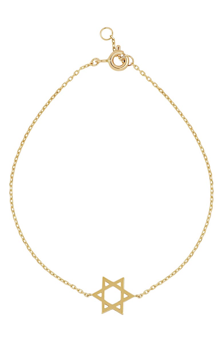 Bony Levy 14K Gold Star of David Bracelet, Main, color, 14K Yellow Gold