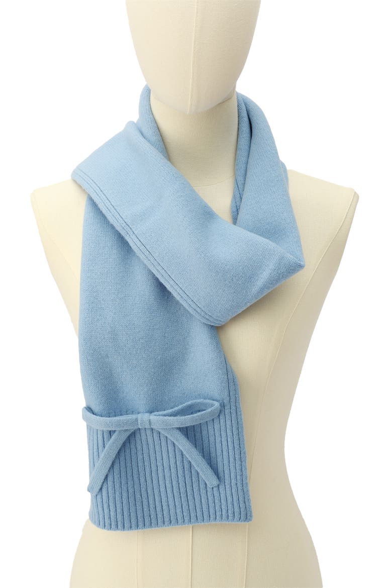bow wool scarf, Alternate, color, AUTUMN SKY