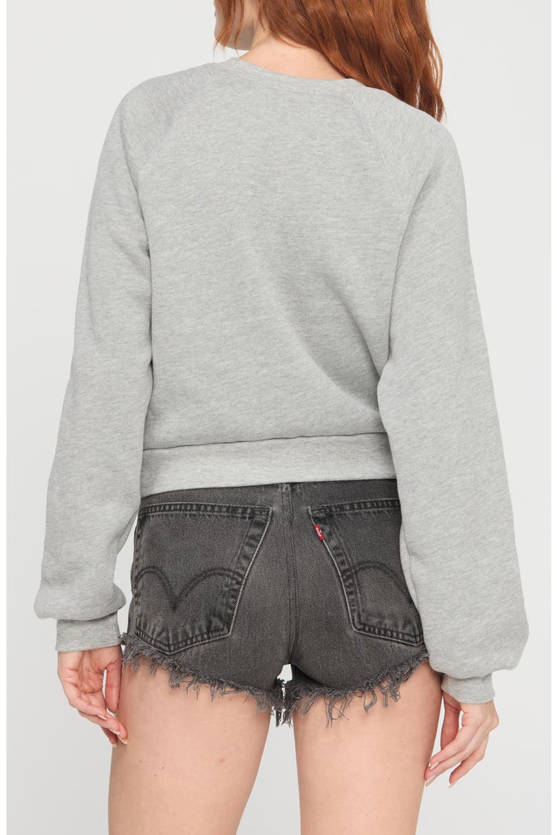 Oui Oui Shrunken Graphic Sweatshirt, Alternate, color, HEATHER GREY