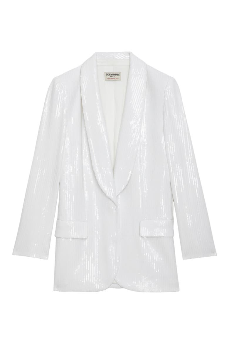 Vive Sequin Tuxedo Blazer, Alternate, color, JUDO