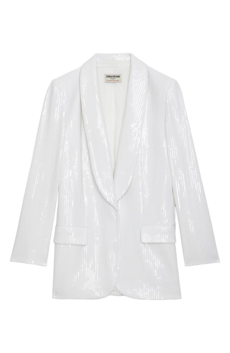 Zadig & Voltaire Vive Sequin Tuxedo Blazer, Alternate, color,