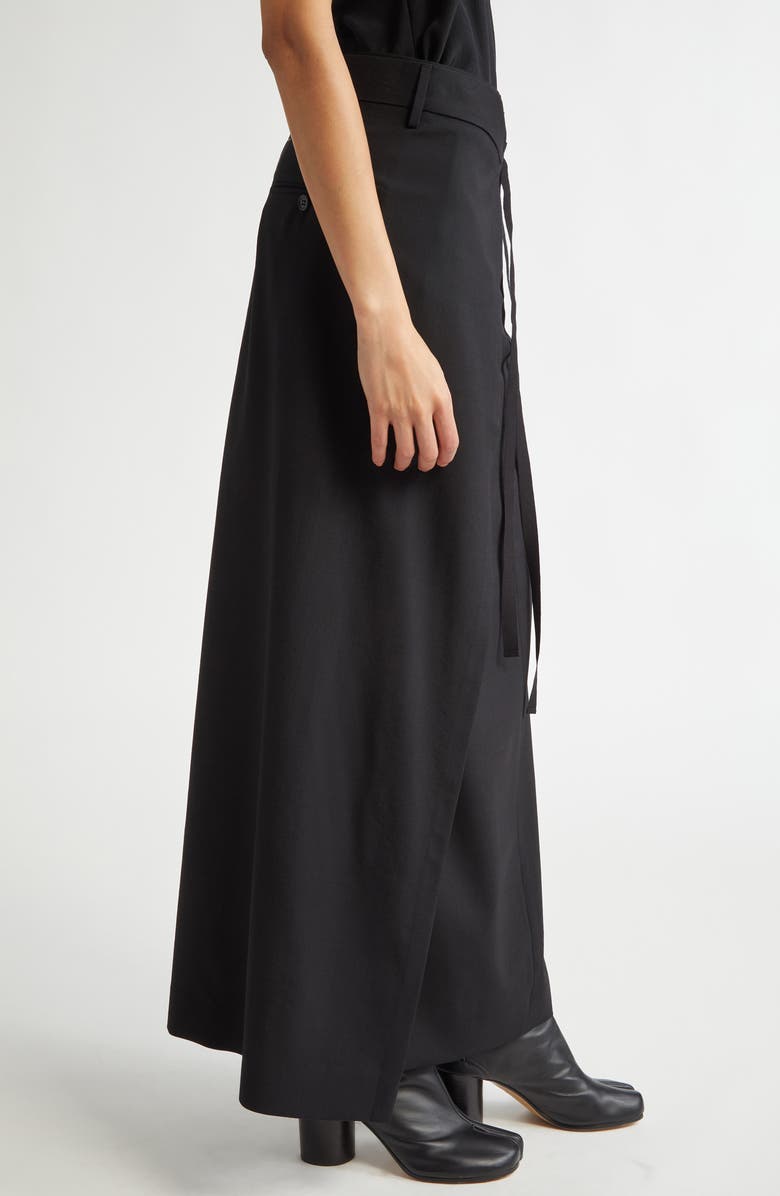 MM6 Maison Margiela Wrap Overlay Wool Skirt, Alternate, color, 