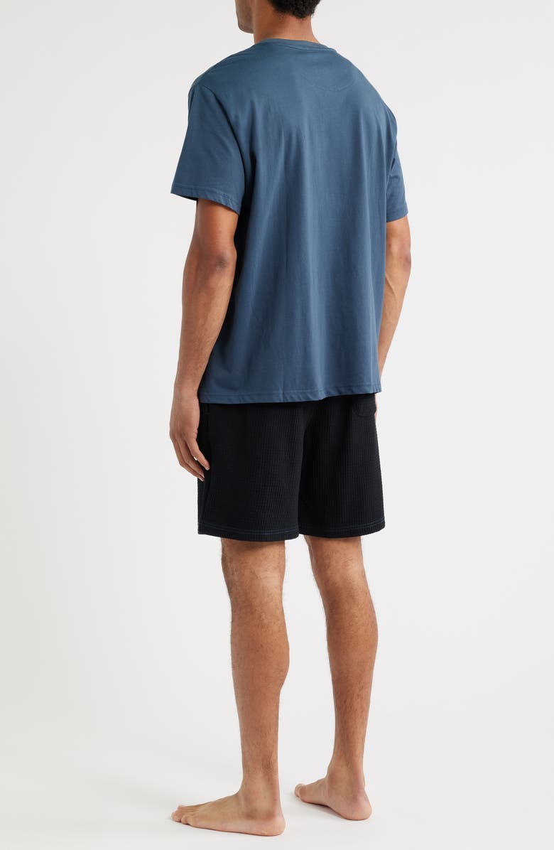 Majestic International Cotton Blend Pajama T-Shirt & Waffle Shorts Set, Alternate, color,