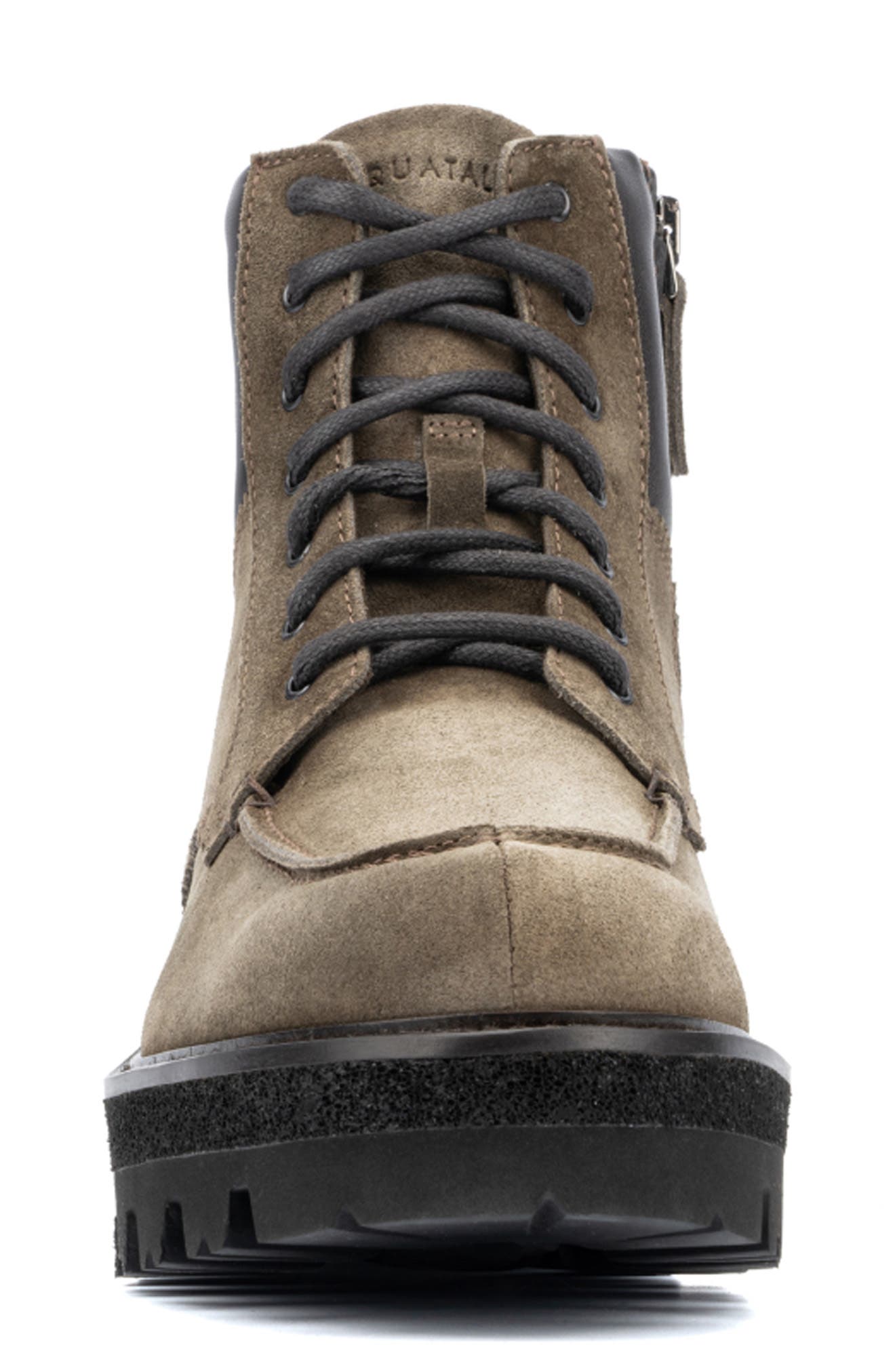 Aquatalia Fortino Water Repellent Boot, Alternate, color, Flint/ Dark Brown