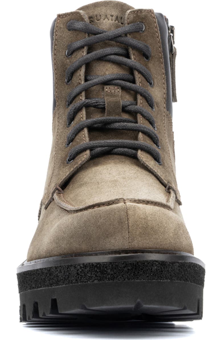 Aquatalia Fortino Water Repellent Boot, Alternate, color, Flint/ Dark Brown